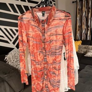 Multi-Color Sheer-like Dress